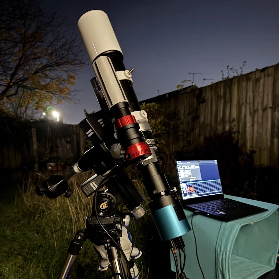 Imaging on night 2, before the clouds rolled in.