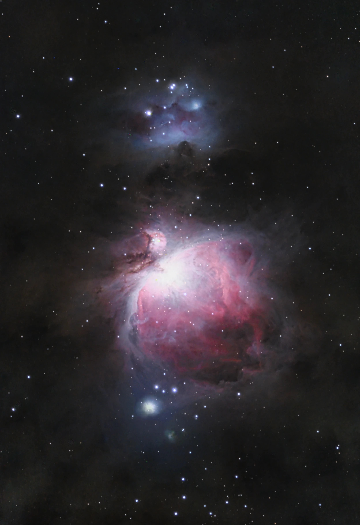 M42 and NGC 1977 - processed using Cosmic Clarity, GraXpert and Siril