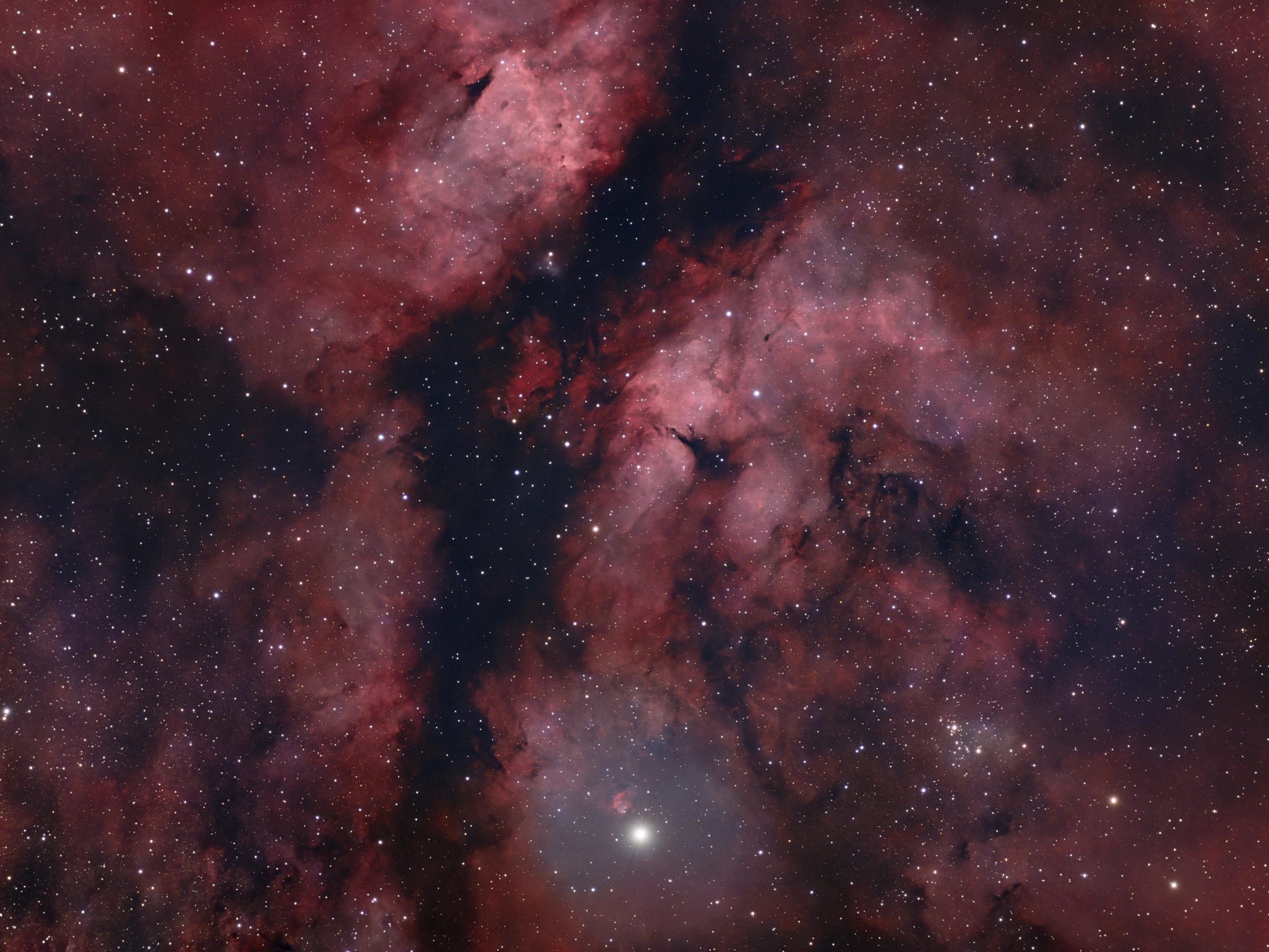 The Gamma Cygni Nebula with stars