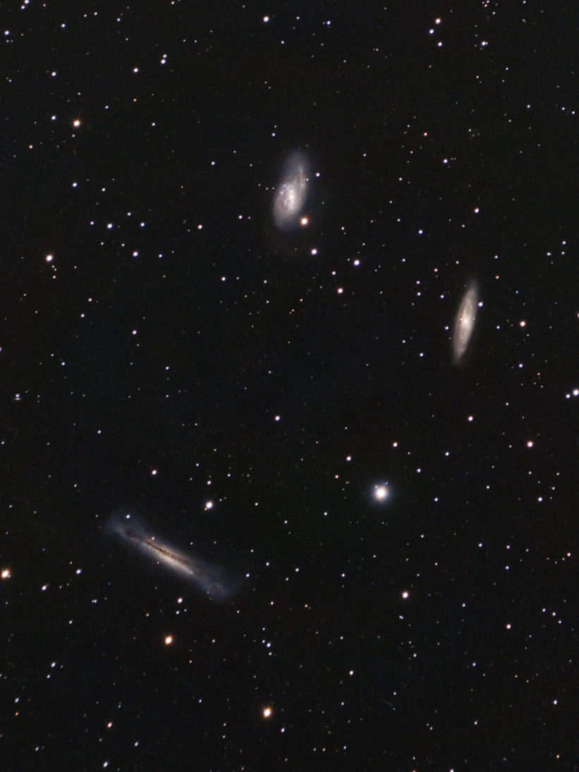 The Leo Triplet - processed using Cosmic Clarity, GraXpert and Siril